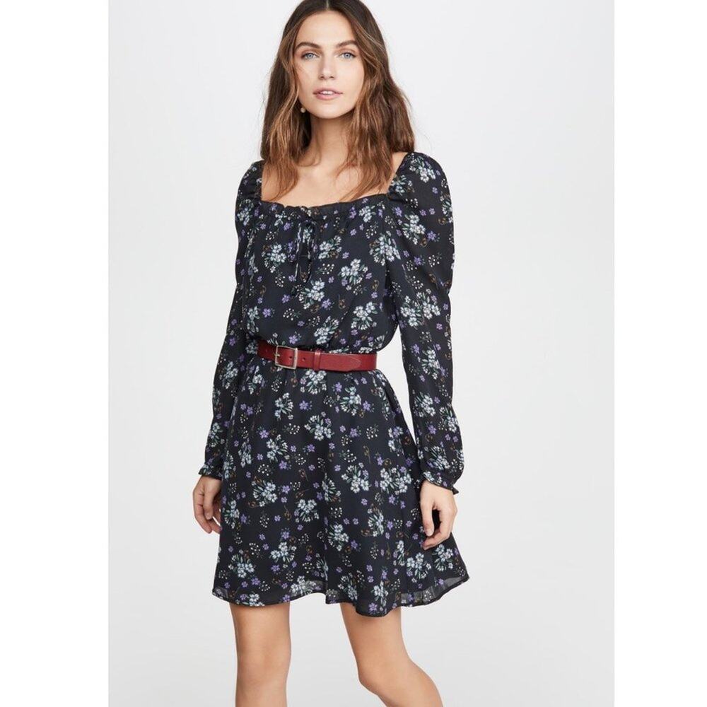 New Cupcakes and Cashmere Elsie Long Sleeve Mini Dress Night Sky Women's Size S